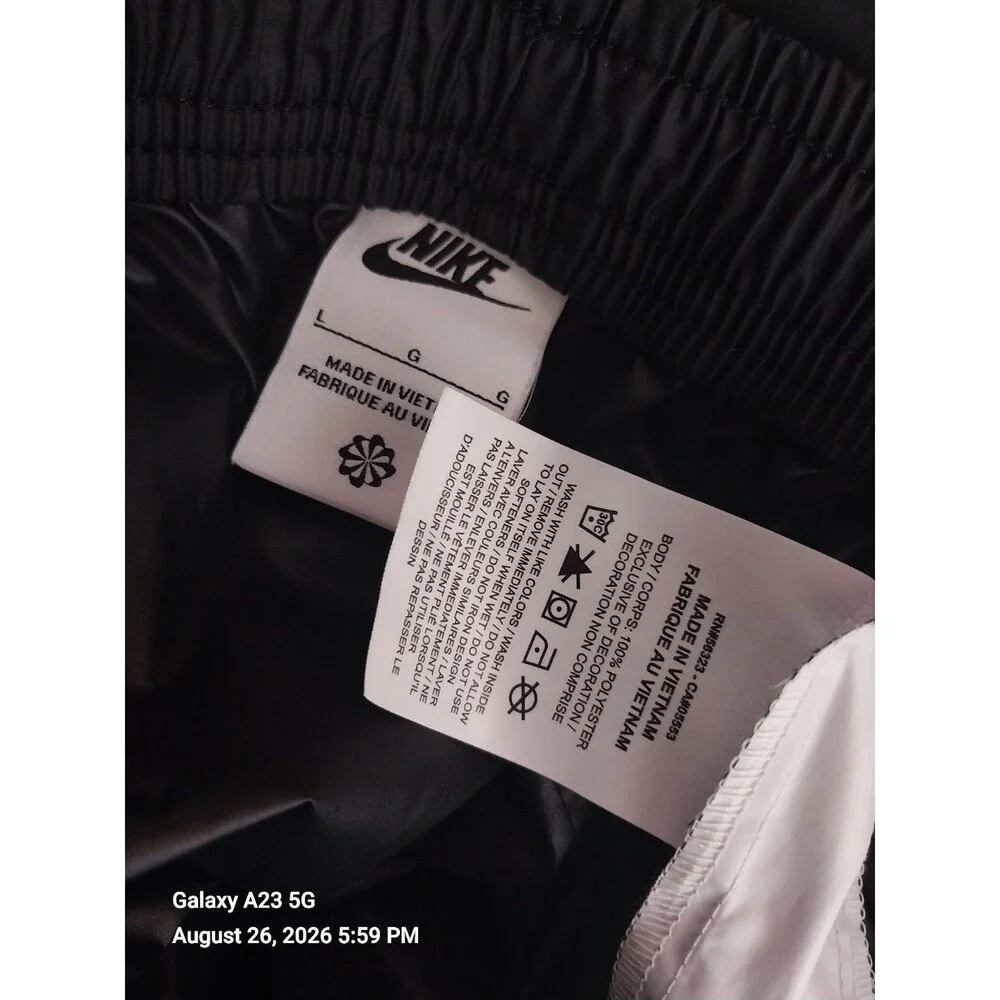 Nike Sportswear Women's Woven Trousers CJ7346-010 Black/White Size Large
